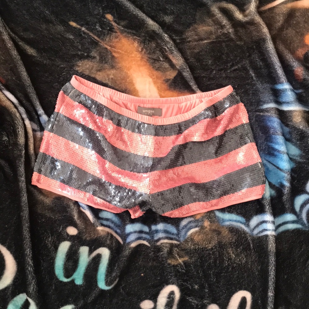 Striped Sequin Shorts
